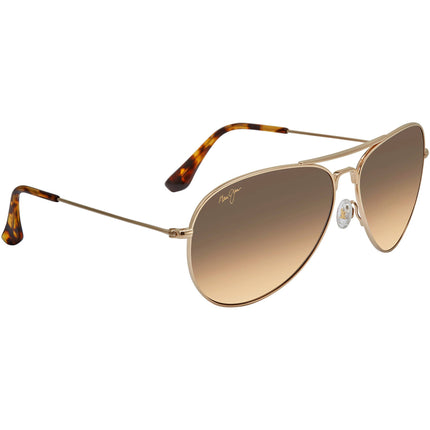 Maui Jim Unisex Sunglasses - Mavericks Gold Titanium Full Rim Frame | MJ0264S-002 60 ,