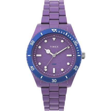Timex Women's Analog Watch - Legacy Quartz Purple Dial Plastic Bracelet | TW2Y04800VQ ,