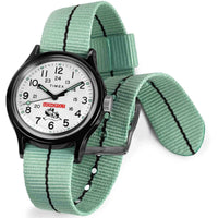 Timex Women's Watch - x Monopoly Quartz White Dial Green Fabric Strap | TW2Y47100JR ,