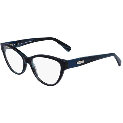 Longchamp Women's Eyeglasses - Petrol Horn Cat Eye Full Rim Frame | LO2721-426-54 ,