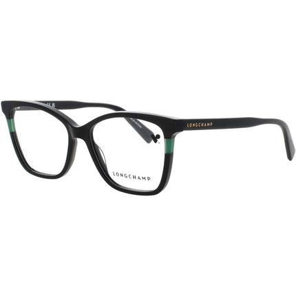 Longchamp Women's Eyeglasses - Black Acetate Cat Eye Full Rim Frame | LO2741-N-001-52 ,