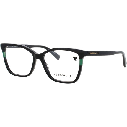 Longchamp Women's Eyeglasses - Black Acetate Cat Eye Full Rim Frame | LO2741-N-001-55 ,