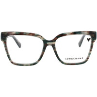 Longchamp Women's Eyeglasses - Dark Camo Acetate Square Shape Frame | LO2754-N-306-53 ,
