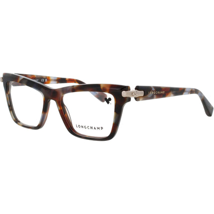 Longchamp Women's Eyeglasses - Blue Havana Cat Eye Full Rim Frame | LO2766-N-430-53 ,