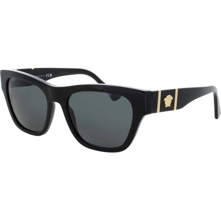 Versace Men's Sunglasses - Black Acetate Square Full Rim Frame | 0VE4457-GB1/8755 ,