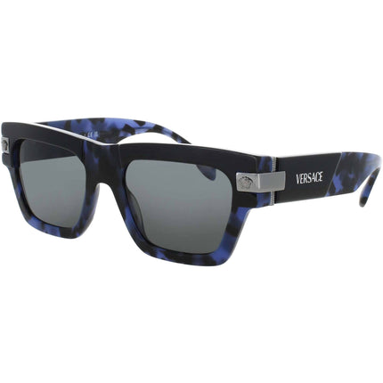 Versace Men's Sunglasses - Havana Blue Acetate Square Shape Frame | 0VE4464-54588755 ,