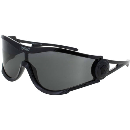 Versace Unisex Sunglasses - Black Acetate Wraparound Full Rim Frame | 0VE4475-53608742 ,