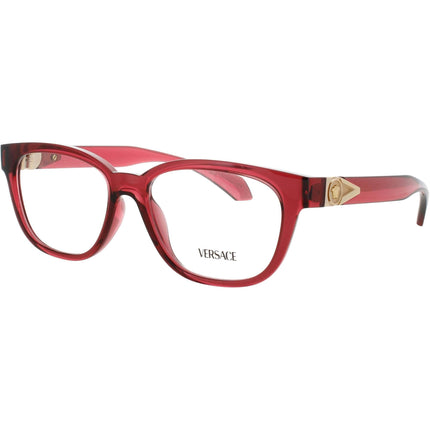 Versace Women's Eyeglasses - Transparent Red Acetate Full Rim Frame | 0VE3376U-5523-53 ,