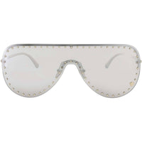Versace Women's Sunglasses - Pale Gold Metal Shield Rimless Frame | 0VE2230B-12526G45 ,
