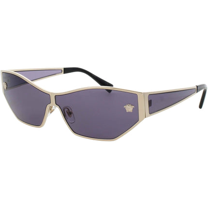 Versace Women's Sunglasses - Pale Gold Metal Shield Full Rim Frame | 0VE2205-12521A67 ,