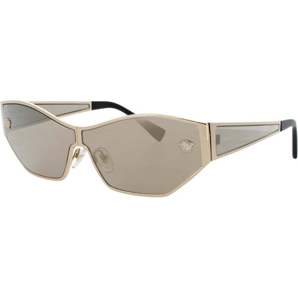 Versace Women's Sunglasses - Pale Gold Metal Shield Full Rim Frame | 0VE2205-12525A67 ,