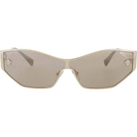 Versace Women's Sunglasses - Pale Gold Metal Shield Full Rim Frame | 0VE2205-12525A67 ,