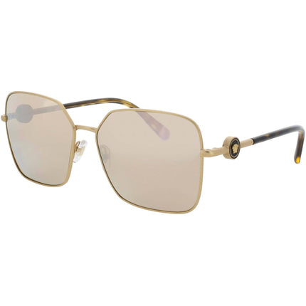 Versace Women's Sunglasses - Matte Gold Metal Square Full Rim Frame | 0VE2227-14105A59 ,