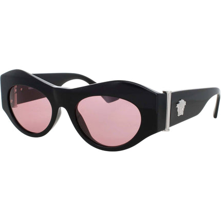 Versace Women's Sunglasses - Black/Silver Acetate Full Rim Frame | 0VE4477U-53208452 ,