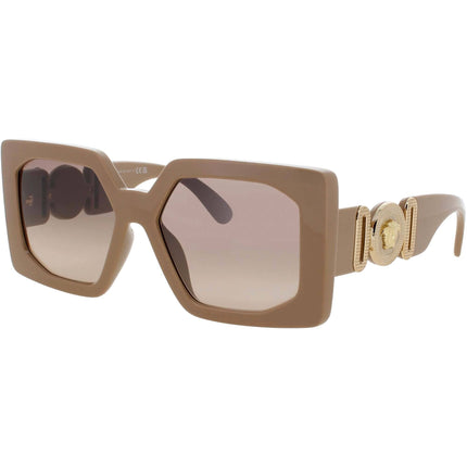 Versace Women's Sunglasses - Beige Acetate Square Full Rim Frame | 0VE4478U-54996155 ,