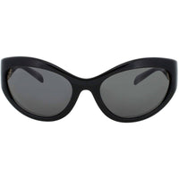 Versace Women's Sunglasses - Black/Gold Acetate Cat Eye Shape Frame | 0VE4485-GB1/8759 ,