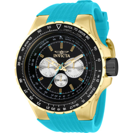 Invicta Men's Watch - Aviator Chronograph Black and Silver Dial Rubber Strap | 39316 ,