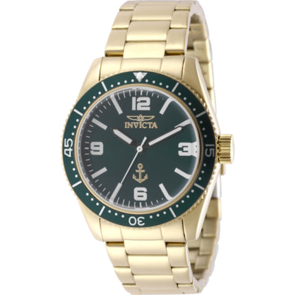 Invicta Men's Watch - Ocean Voyage Quartz Green Dial Yellow Gold Bracelet | 50019 ,