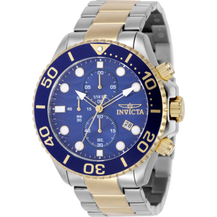 Invicta Men's Watch - Pro Diver Chrono Blue Dial Two Tone Steel Bracelet | 50224 ,