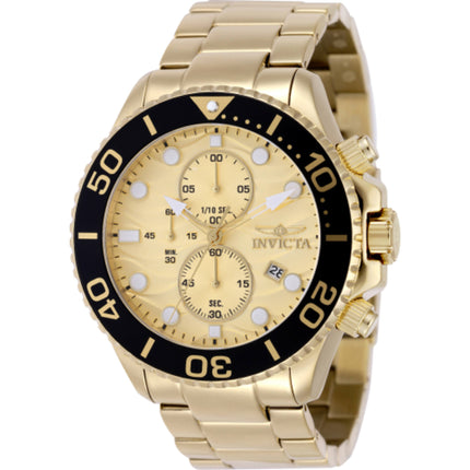 Invicta Men's Watch - Pro Diver Chrono Yellow Gold Stainless Steel Bracelet | 50225 ,