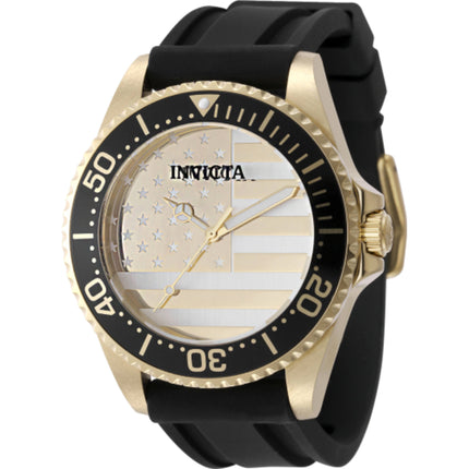 Invicta Men's Watch - Pro Diver Quartz Gold and Silver Dial Silicone Strap | 50419 ,