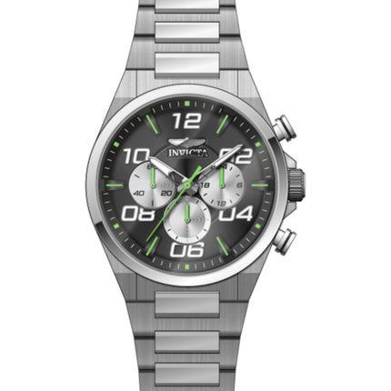 Invicta Men's Watch - Speedway Quartz Chrono Black Dial Silver Tone Bracelet | 50427 ,