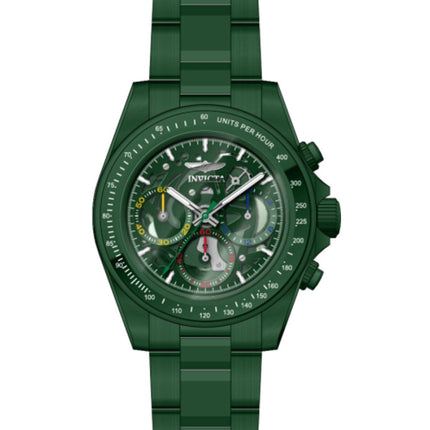 Invicta Men's Watch - Speedway Quartz Chronograph Green Dial Steel Bracelet | 51033 ,