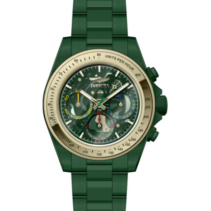 Invicta Men's Watch - Speedway Quartz Chrono Green Stainless Steel Bracelet | 51034 ,