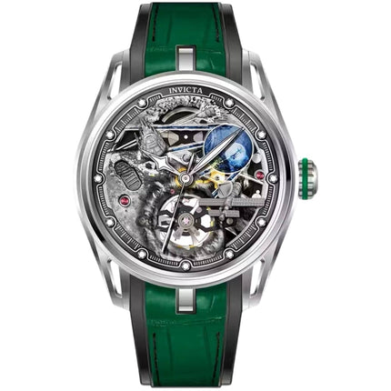 Invicta Men's Watch - Celestial Mechanical Silver Tone Skeleton Dial Strap | 69528 ,