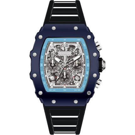 Invicta Men's Watch - Invicta Racing Chrono Silver Skeleton Dial Black Strap | 69707 ,