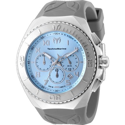Technomarine Men's Watch - Manta Ocean Chronograph Blue Dial Grey Strap | TM-225003 ,