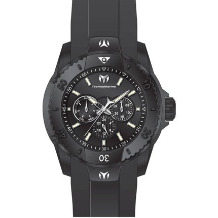 Technomarine Men's Watch - UF6 Quartz Black Dial Silicone Strap Day-Date | TM-625001 ,
