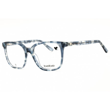 Bebe Women's Eyeglasses - Teal Shimmer Acetate Rectangular Full Rim Frame | BB5217 400 ,