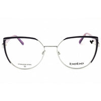 Bebe Women's Eyeglasses - Silver Metal Cat Eye Shape Full Rim Frame | BB5219 040 ,