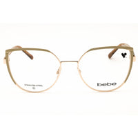Bebe Women's Eyeglasses - Gold Metal Cat Eye Shape Full Rim Frame | BB5219 710 ,