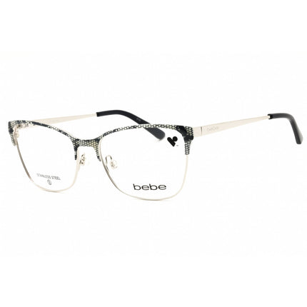 Bebe Women's Eyeglasses - Navy Lace Metal Cat Eye Shape Full Rim Frame | BB5221 410 ,