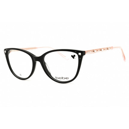 Bebe Women's Eyeglasses - Jet Black Acetate Cat Eye Shape Full Rim Frame | BB5225 001 ,