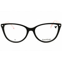 Bebe Women's Eyeglasses - Jet Black Acetate Cat Eye Shape Full Rim Frame | BB5225 001 ,
