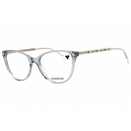 Bebe Women's Eyeglasses - Crystal Grey Acetate Cat Eye Full Rim Frame | BB5225 050 ,