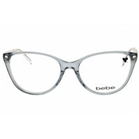 Bebe Women's Eyeglasses - Crystal Grey Acetate Cat Eye Full Rim Frame | BB5225 050 ,