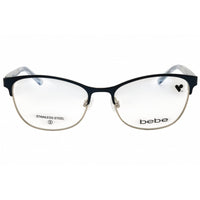 Bebe Women's Eyeglasses - Navy/Silver Metal Oval Shape Full Rim Frame | BB5226 404 ,
