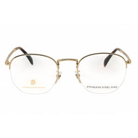 David Beckham Men's Eyeglasses - Gold/Brown Round Half Rim Frame | DB 1087 03CE 00 ,
