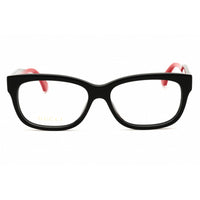 Gucci Women's Eyeglasses - Black/Green/Red Acetate Rectangular Frame | GG0278ON 011 ,