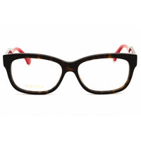 Gucci Women's Eyeglasses - Havana Acetate Rectangular Full Rim Frame | GG0278ON 012 ,
