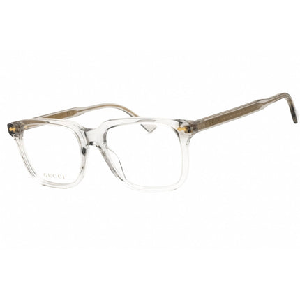 Gucci Men's Eyeglasses - Shiny Transparent Grey Acetate Full Rim Frame | GG0737O 010 ,