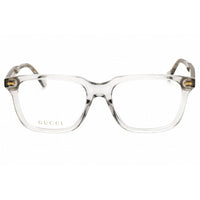 Gucci Men's Eyeglasses - Shiny Transparent Grey Acetate Full Rim Frame | GG0737O 010 ,
