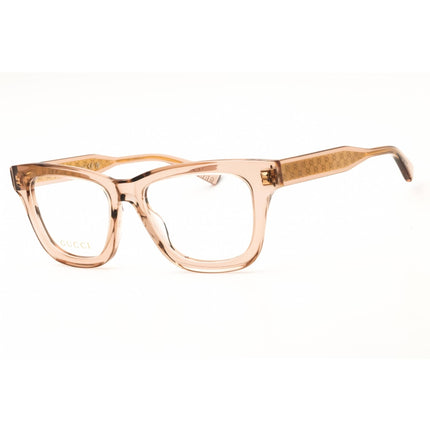 Gucci Women's Eyeglasses - Transparent Brown Acetate Rectangular Frame | GG2066O 007 ,