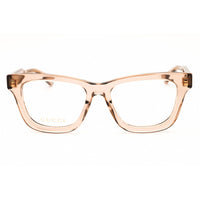 Gucci Women's Eyeglasses - Transparent Brown Acetate Rectangular Frame | GG2066O 007 ,