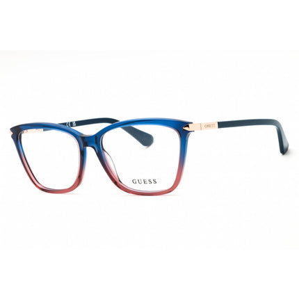 Guess Women's Eyeglasses - Blue/Pink Acetate Rectangular Full Rim Frame | GU2880 092 ,