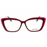Guess Women's Eyeglasses - Shiny Bordeaux Acetate Cat Eye Full Rim Frame | GU2977 069 ,